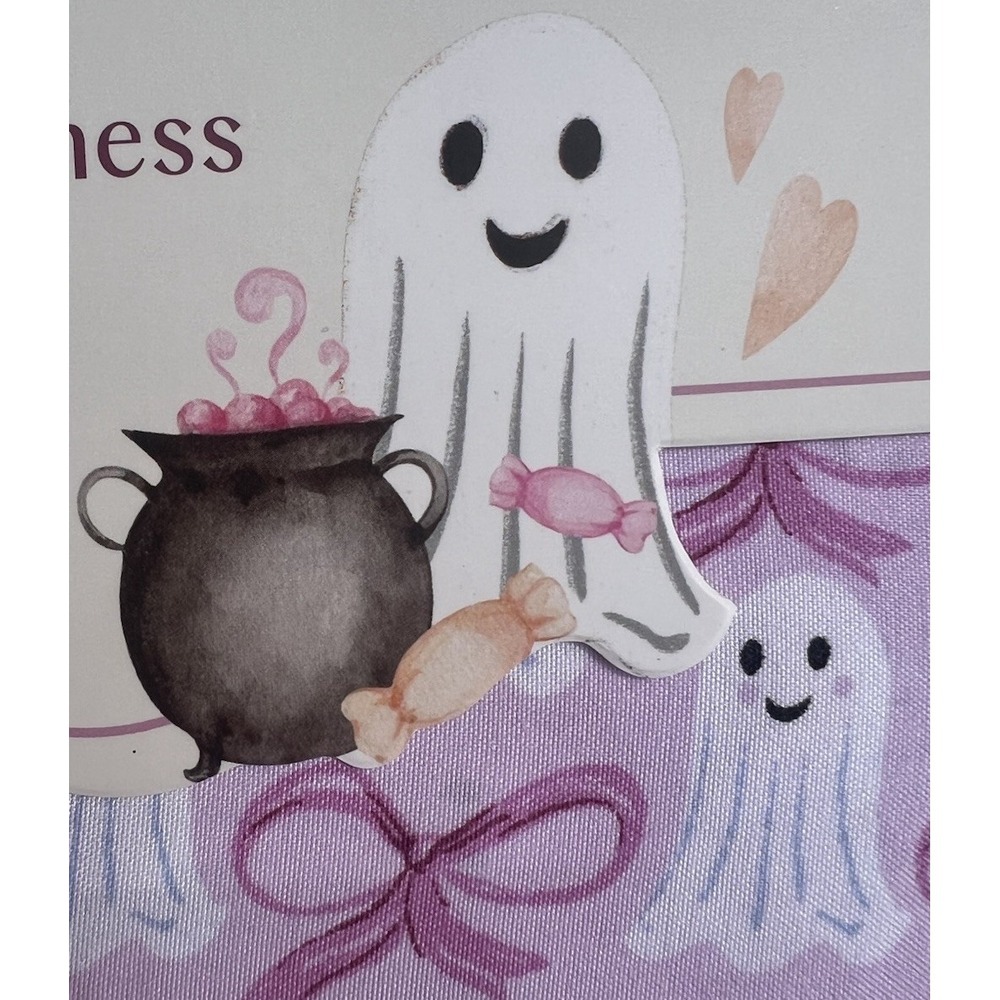 Envouge Pink Girl Ghost Bow 3pc Twin Sheet Set Halloween/Seasonal NWT 2025